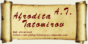 Afrodita Tatomirov vizit kartica